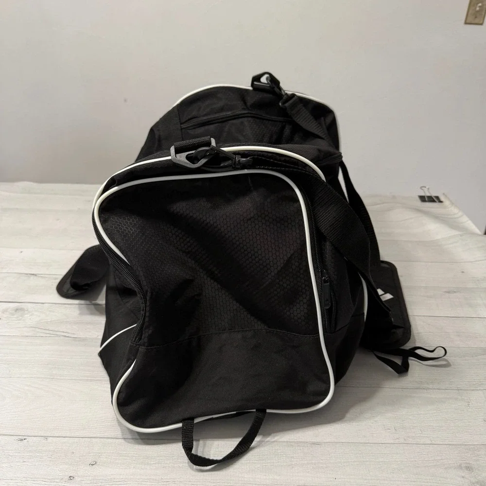 Adidas black‎ and white medium size duffel bag